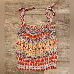 NWT! Rachel Zoe Smocked Boho Sleeveless Top Size XS